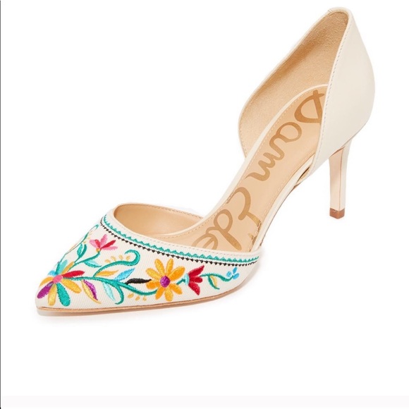 Sam Edelman Shoes - •Sam Edelman• Telsa Embroidered D’Orsay Pumps